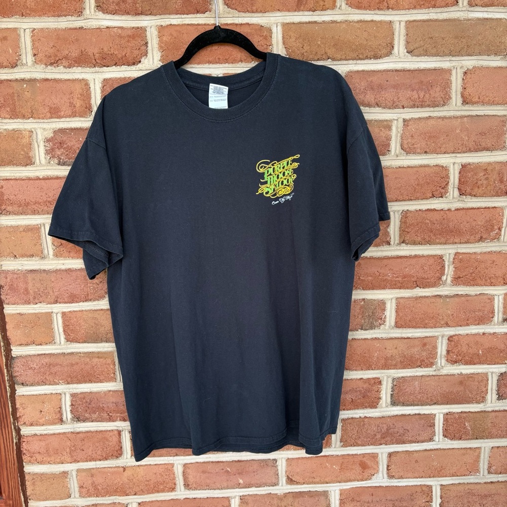 Purple Moose Saloon Graphic Tee - Black with Purple & Gold - Picture 4 of 9
